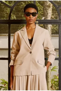 Blazer Carimata Crepe Patou Gelo