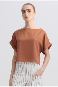 Blusa Ancara Lyocell Marrom Blusa Ancara Lyocell Marrom