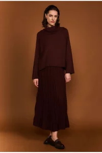 Saia Midi Florença Marrom Saia Midi Florença Marrom