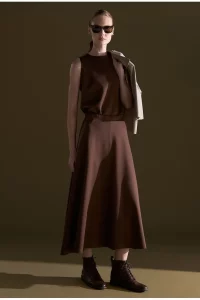 Saia Perugia Lyocell Marrom Café Saia Perugia Lyocell Marrom Café