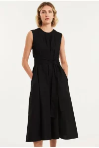 Vestido Midi Evase Tortuga Preto
