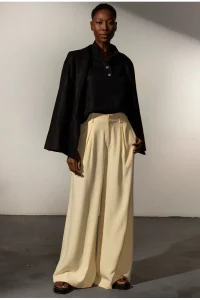 Calça Malatya Pantalona Viscose Vanila