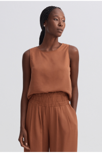 Regata Stiniva Em Lyocell Cropped Marrom