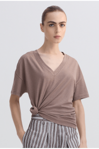 Blusa Lifou Gola V Avelã