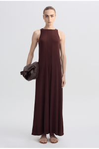 Vestido Leye Em Tricot Marrom